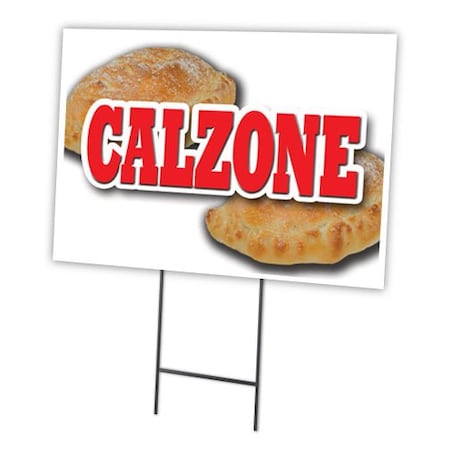Signmission Calzone Yard Sign & Stake outdoor plastic coroplast window, C-2436-DS-Calzone C-2436-DS-Calzone